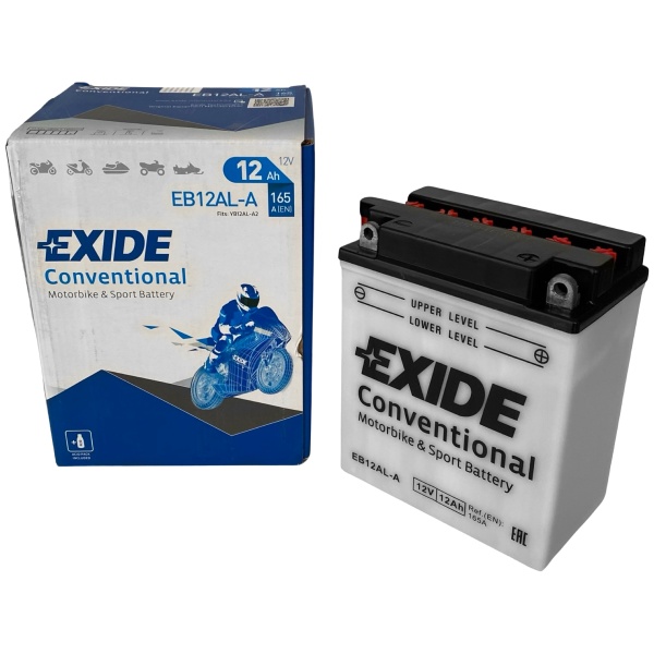 Baterie Moto Exide Conventional Motorbike & Sport Battery 12Ah 165A 12V EB12AL-A